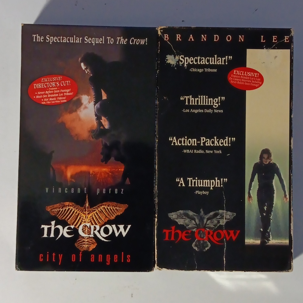 Vintage VHS The Crow and The Crow City Of Angels